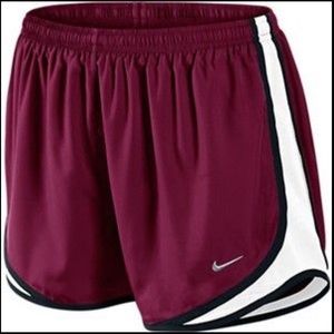 Nike Dri Fit Shorts - maroon and white